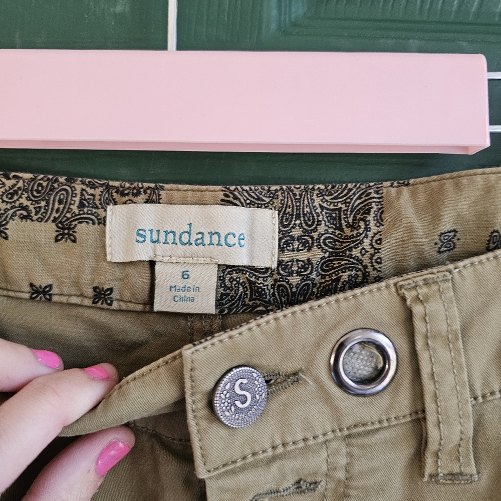 Sundance Olive Embroidered Cargo Pants - Picture 6 of 9